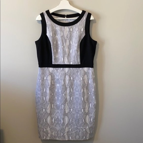 Calvin Klein Snake Print Dress - Picture 1 of 6